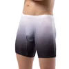 Cuecas masculinas sem costura deslizamento homme longo boxer shorts roupa interior bugle bolsa respirável cuecas boxershorts calcinha 2xl