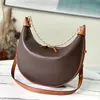 Hobo Loop Bag Women Designer Crossbody Handbag Purse Croissant Chain Bags Halfmon underarm Purses stora kapacitet Totes duva grå grädde svarta axelväskor