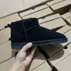 Designer Ultra Mini Bottes Hiver Australie Botte De Neige Mules Plates Femmes Hommes Fourrure En Peau De Mouton Tasman Tazz Châtaigne Graine De Moutarde Australienne Botas D'hiver Botas Chaussures