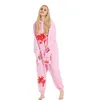 Kadın pijama hksng yetişkin kasvetli ayı kigurumi onesie pijamalar pembe siyah ayı polar hayvan kadın cadılar bayramı partisi cosplay kostüm pijama 231206