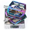 Bike Pedals Bicycle Pedal Aluminum Alloy No-slip Bearing Foot Pedal Rainbow Electroplating Platform Pedals MTB Road Bike Cycling Accessories 231207