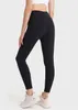 Ll yoga softstreme calças split-hem longo senhoras leggings cintura alta tecido macio em linha reta jogger calças mostra pernas yoga fitness ll066