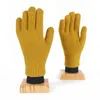 Вязаные перчатки, популярные зимой у женщин, двухслойные перчатки для сенсорного экрана для мужчин, плюшевые и толстые теплые перчатки для езды на велосипеде с защитой от холода.