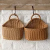 Storage Baskets Kitchen Basket with Handle Woven Hanging for Living Room Fruit Sundries Organizer Home Decor Hand woven 231206
