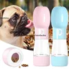 JH Portable Pet Dog Water Bottle Multifunktion Dog Food Water Feeder Drinking Bowl Puppy Cat Water Dispenser Outdoor Travel Pet Products