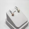 YINANYIMEI – boucles d'oreilles pendantes, bijoux fins, rondes, perles d'eau douce blanches, crochet d'oreille en argent, 7.5-8mm