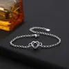 Love Bracelet 100 languages I Love You Peach Heart projection Stone Couple bracelet Q231207