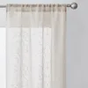 Juego de cortinas transparentes con bolsillo para barra, color beige, 28.0 x 84.0 in (4 paneles)