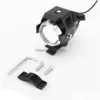 Motorcykelbelysning Pampsee 2st Motorcykel LED -strålkastare 125W 3000lm U5 Vattentät kör Spot Head Lamp Fog Light Switch Accessorie Dhnfu