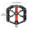 Bike Pedals Bicycle Pedals 3 Bearings MTB Anti-slip Ultralight Aluminum Mountain Road Bike Platform Pedals Cycling Accessories 231207