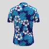 Vestes de course Classique Hawaï Floral Cyclisme Jersey À Manches Courtes Chemise De Vélo D'été Vêtements De Vélo Vêtements De Route De Montagne Respirant VTT