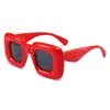 Sonnenbrille Retro Quadrat Candy Farbe Frauen Shades UV400 Mode Marke Designer Männer Rot Gelb Einzigartige Sonnenbrille Breite Beine