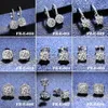 クラシック4クローシルバー925スタッドイヤリング0.5ct 5mm丸い形状ピンクモイサナイトダイヤモンドジュエリーホットセール