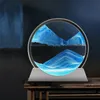 Dekorativa föremål Figurer Creative Quicksand Table Lamp USB Moving Sand Art med LED 3D Sandscape Hourglass Night Light Bedside Lamps Home Decor Gifts 231207