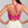 Lu Lu Lemen Camisoles Align Tanks Women Sexy Lingerie Chest Pad Bras Bralette push up bra Yoga Vest Sporte female Underwear Solid Color Bra Gym Tops