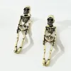 New Halloween Skull Skeleton Drop Earrings for Women Fashion Trend Gothic Jewelry Gift Hip Hop Rock Cool Dropped Earrings Men