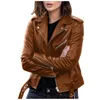 Skóra dla kobiet sztuczna kurtka 5xl w rozmiarze Plus Kobieta swobodne pu luźne kurtki motocyklowe żeńskie szykowne płaszcze panie szczupły 231206