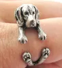 Cluster-Ringe Beagle-Hundering, freie Größe, Punk-Tierschmuck für Haustierliebhaber