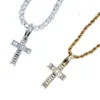 Personalizado vvs moissanite diamante cristãos ankh alta qualidade 925 prata banhado a ouro jóias hip hop gelado pingente cruz