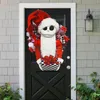 Christmas Decorations Nightmare Before Christmas Jacks Skellington Wreath Garland Door Hanging Outdoor Decoration Halloween Christmas Home Ornament 231207