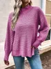 Suéteres femininos em roupas europeias e americanas outono inverno mulheres tops lanterna capa pulôver para moda 2023