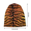 Bérets Tiger Skin Chapeaux Mode Vintage Goth Automne Hiver Bonnets d'extérieur Casquette Unisexe Hommes Femmes Homme Chaud Thermique Élastique Tricot Chapeau