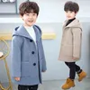 Abrigo Chaqueta de lana de invierno para niño 2023 Versión coreana Moda Engrosamiento Guapo Longitud media Mantener abrigado Ropa informal para niños 231207