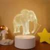 Decorative Objects Figurines 3D Acrylic USB Led Night Light Animal Graph Series Night light for Kid Child Bedroom Sleep Light Gift for Home Decor Table Lamp 231207