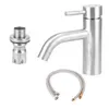 Bathroom Sink Faucets Single Handle Water Tap Stainless Steel Easy To Clean Sturdy G1/2 And Cold Faucet For Kitchen Home