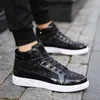 Kleidungsschuhe x Mode Golden Shiny Mirrors Herren Schuhe Freizeitclub Bar Glitter Streetwear Hip Hop High Top Männer Sneakers Zapatos de Hombre 231207