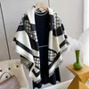 Scarves 2023 Winter Scarf Women Square Cashmere Shawl Wraps Pashmina Blanket Neckerchief Female Foulard Bufanda