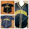 College Baseball Wears Custom Stitched Michigan Wolverines Baseball Jersey 37 Chase Allen 39 Connor O'Halloran 40 Angelo Smith 41 Christian