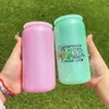 16oz hoge borosilicaat thermische sublimatie thermische overdracht Goud lente-ui poeder Glitter diamantlak Mason Cup blikje glas