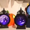 Cordas Halloween Lanterna Vintage Bar Party Pendurado Po Adereços Decoração para Casa Luz de Vela com Mão LED Colorida