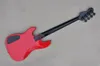 4 Strings Red Electric Bass Guitar with 20 Frets Rosewood Freboard Customizable