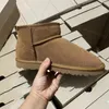 Projektant Ultra Mini Boots Winter Australie Snow Bot Flat Mules Men Men Fur Sheepskin Tasman Tazz Chestnut Sear Australian Winter Kids Buts Buty