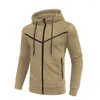 Survêtements pour hommes printemps et automne mode fermeture éclair ensemble 2023 petit sweat à capuche à carreaux loisirs de rue sport cardigan à manches longues