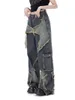 Damesjeans Punk Y2k Broek Ster Stiksels Kwastje Gescheurd Retro High Street Losse Wijde Pijpen Broek Baggy Jean 231206