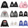 Hellstar hoodies designer hoodie män lösa hoodies tröja high street rappare tvättade grå tungt hantverk unisex kvinnor pullover hoody hip hop hajuku tröjor