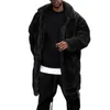 Misturas de lã masculina outono e inverno pele sintética moda coreana roupas finas marrom fofo casaco quente casual masculino top jaqueta térmica 231207
