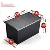 Candles LMETJMA Pullman Loaf Pan with Lid 1 lb Non Stick Bread Carbon Steel Rectangle Corrugated Toast Box Mold Cake JT157 231206