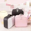 Compact Mirrors Smart LED Makeup Bag With Mirror Lights Large Capacity Professional Cosmetic Case For Women Travel Organizers Beauty Kit Storage 231202