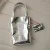 Kvällspåsar y2k vintage koreansk topphandtag hink väska silver handväska estetisk lyx plånbok crossbody handväskor axel mini tote kvinnor 231206