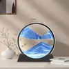 Dekorativa föremål Figurer Creative Quicksand Table Lamp USB Moving Sand Art med LED 3D Sandscape Hourglass Night Light Bedside Lamps Home Decor Gifts 231207