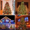 Julekorationer 2m 400 LED julbelysning med ring 8MODES LED String Lätt Vitt Tree Light Garland för Xmas Tree Christmas Decoration 231207