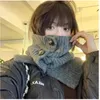 Scarves Women Knitted Button Bib High Fake Collar Pullover Korean Warm Neck Protector Sleeve Split Cover Coat Shawl Scarf