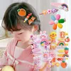 Hair Clips Cartoon Children Jewelry For Girls Pin Accessories Kid Flower Headwear Baby Clip Makeup Beauty Fashion Set