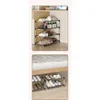 Storage Holders Racks Stylish Shoe Rack Metal Simple Shelf Footwear Organizer Stand Holder Space saving Black for Living Room 231206