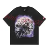 Hellstar t Shirt Rappe Erkek Kadın Tshirt rapçi yıkanmış gri ağır zanaat unisex kısa kollu üst cadde moda retro cehennem kadın tişört tasarımcıları Tees S-XL J2