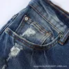 Designer AmirssBlue Jeans de base pour hommes, coupe slim, petits pieds, marque tendance, pantalon lavé, élastique, style SLP